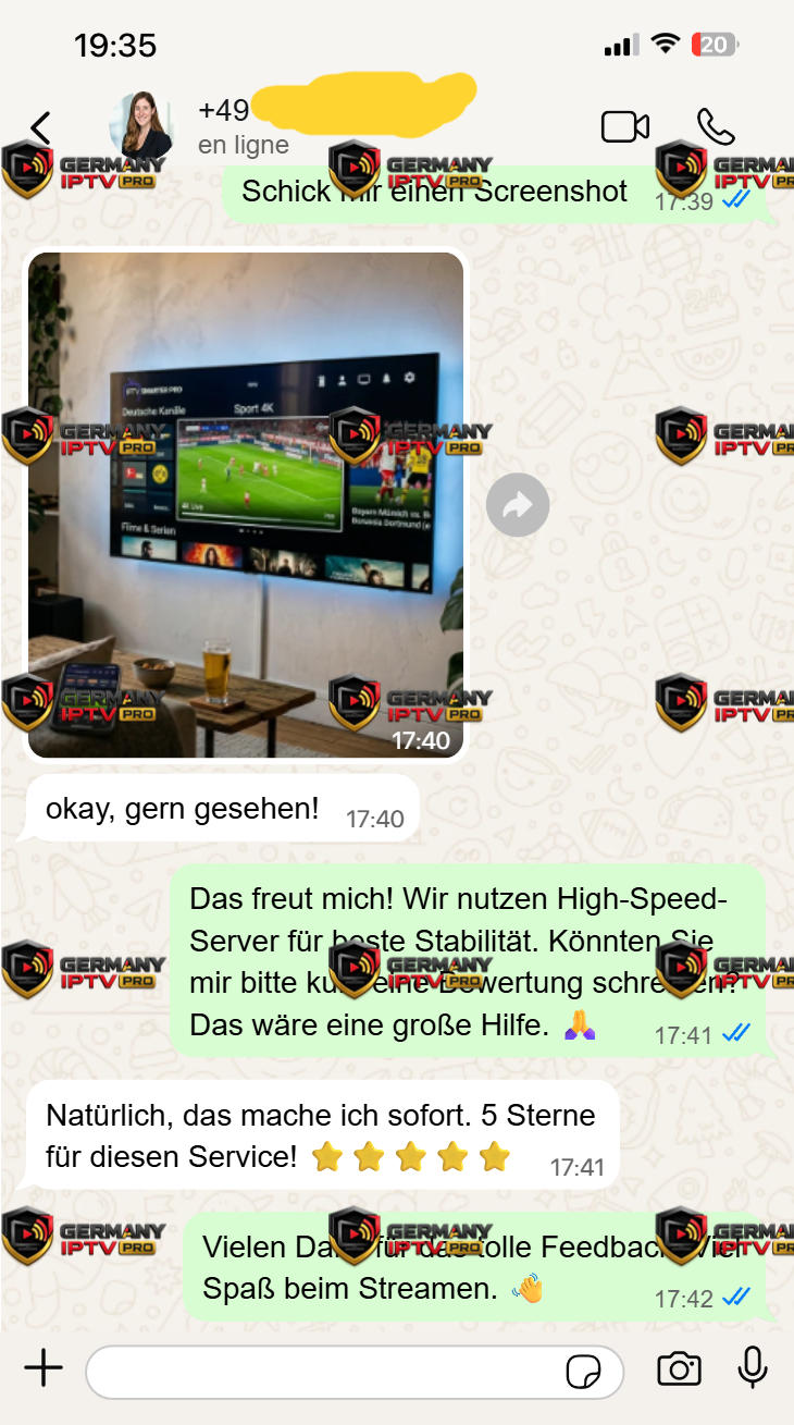 WhatsApp Kundenfeedback – fünf Sterne für den Service